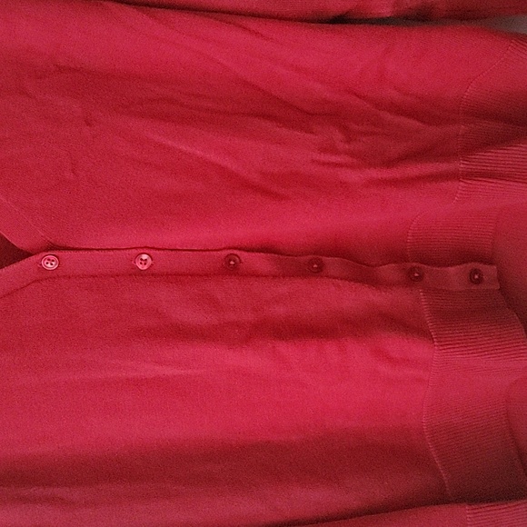 ❄️3/$25 Cherry Red Button-Up Cardigan Sweater - Picture 3 of 5